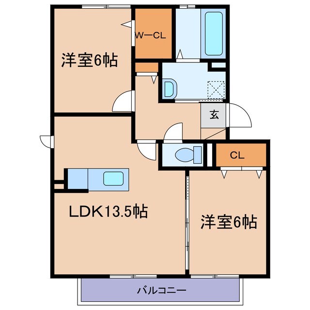 サンパティークCの物件間取画像