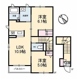 シャーメゾン富岡Aの物件間取画像