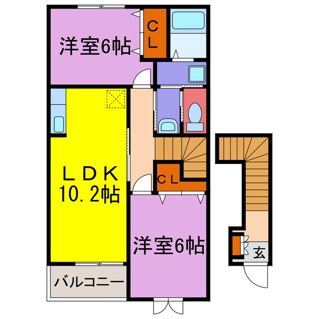 アウローラＦの物件間取画像