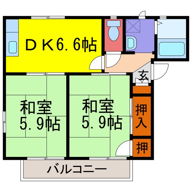 ボンリビエール松山の物件間取画像