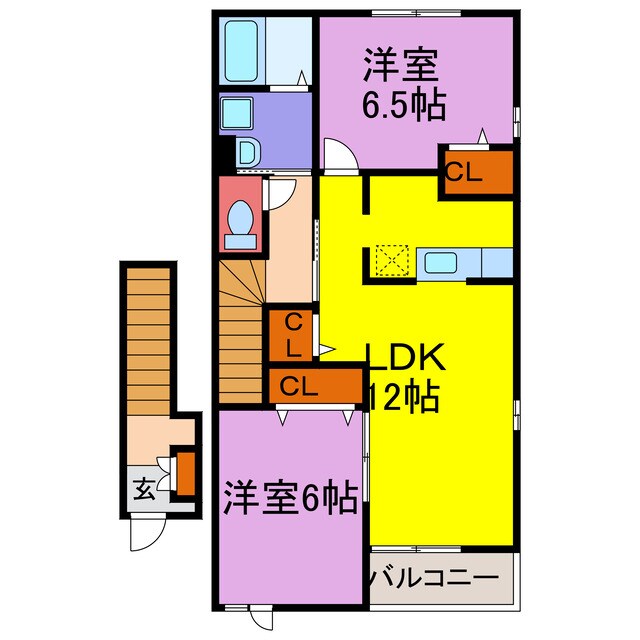 メゾンプラースⅠ・Ⅱの物件間取画像