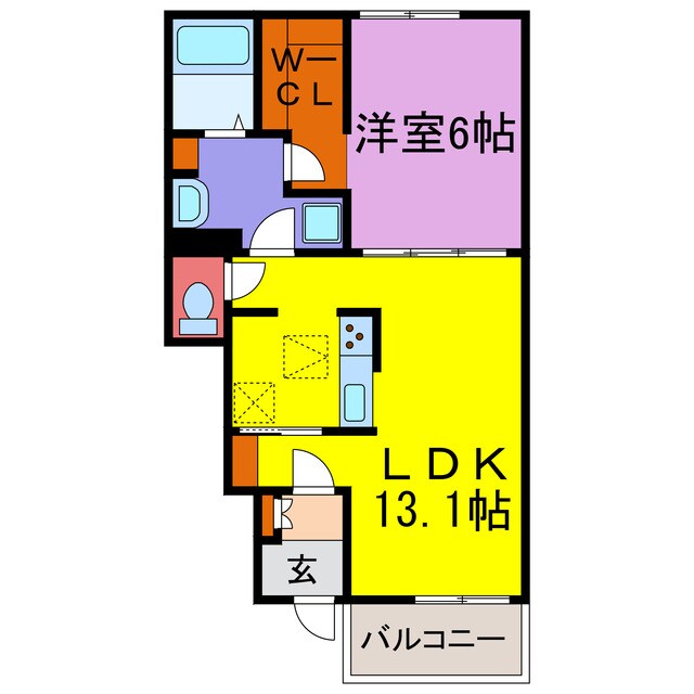 ジュワイユー・ベルⅠⅡの物件間取画像