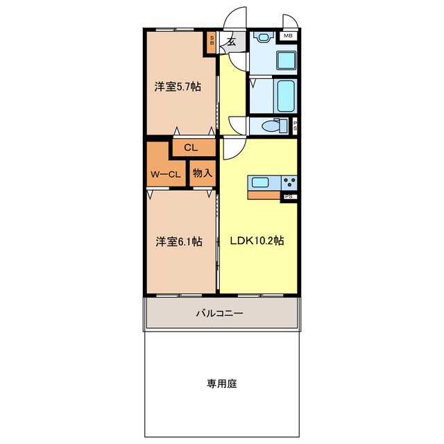 LUCRAS　(ルクラス）の物件間取画像