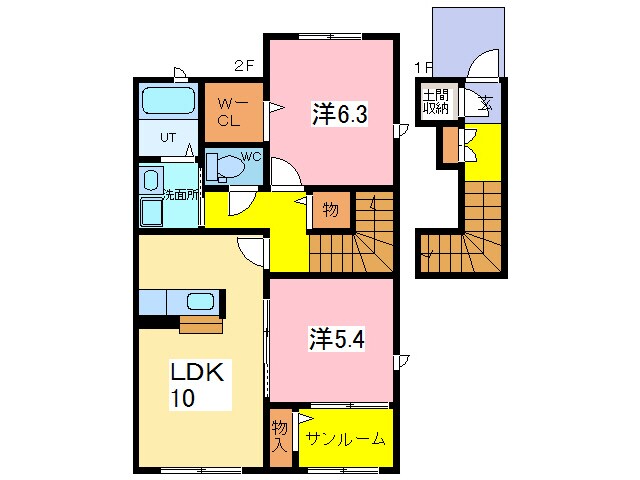 フォーエバー　A・B棟の物件間取画像