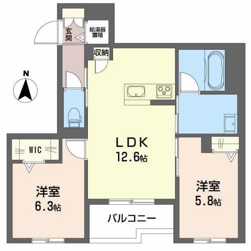 アビタシオン野神の物件間取画像