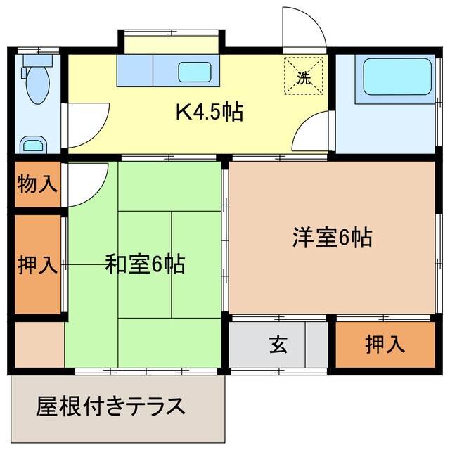 石川方貸家の物件間取画像