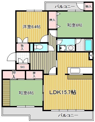 ヴェルシティ河渡の物件間取画像
