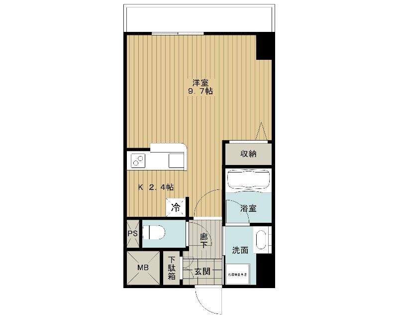 BUENA上大川前通4の物件間取画像