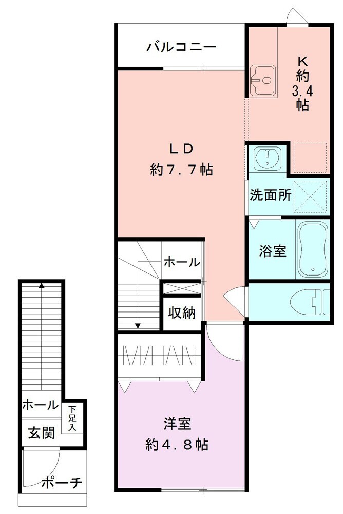 レジデンス堀之内南の物件間取画像