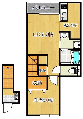 BUENA堀之内南3A棟の物件間取画像