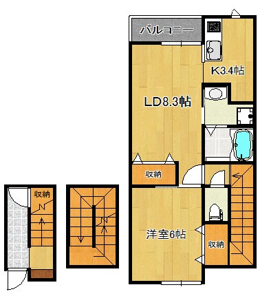 BUENA南出来島の物件間取画像
