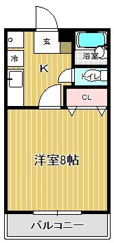 カルティエラタンB棟の物件間取画像