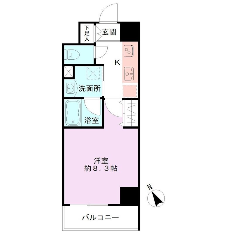 Alivis新潟萬代橋の物件間取画像