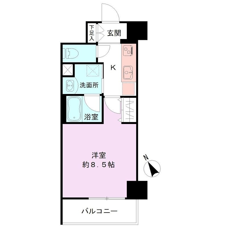 Alivis新潟萬代橋の物件間取画像