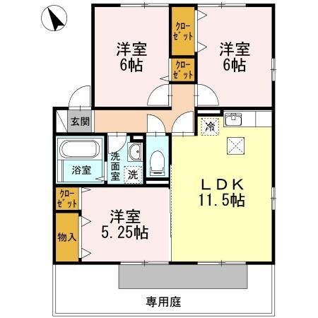 中津駅 徒歩65分 1階の物件間取画像