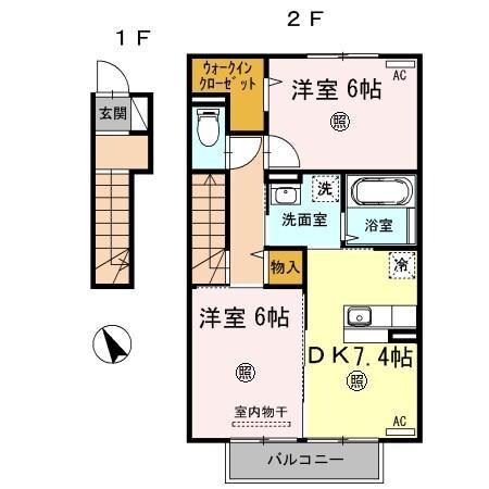 中津駅 車移動8分  2.6km 2階の物件間取画像