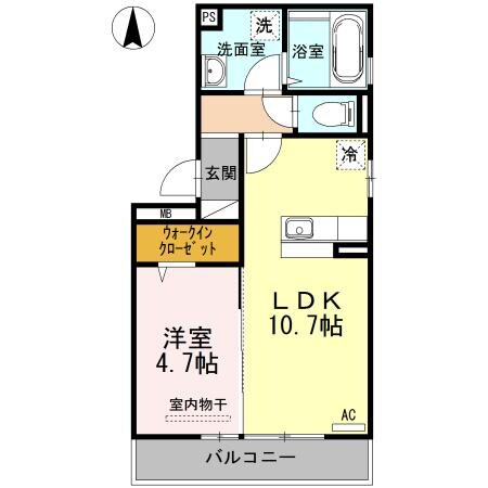 中津駅 徒歩46分 3階の物件間取画像