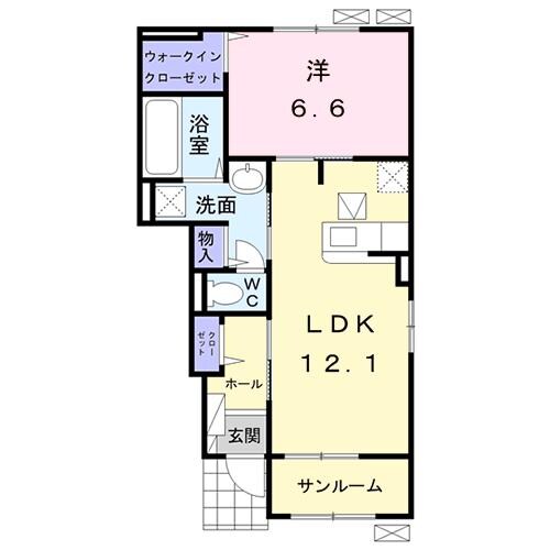 エヴァーグリーン土屋Ⅱの物件間取画像
