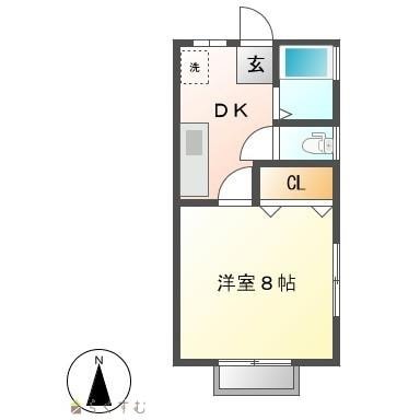 ファミーユ宮下Aの物件間取画像