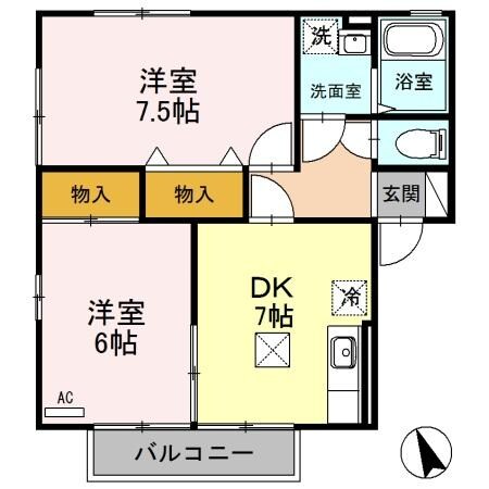 クレストハイツの物件間取画像