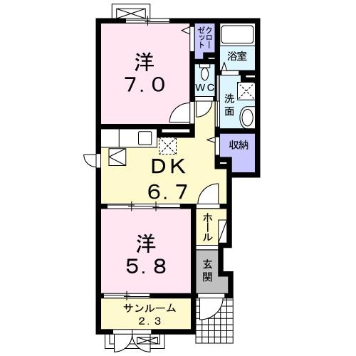 アンジュ･パラッツオの物件間取画像