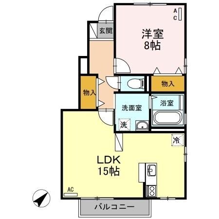 セジュールシャルマンの物件間取画像