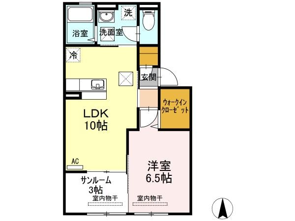 エース　スクエア妻崎の物件間取画像