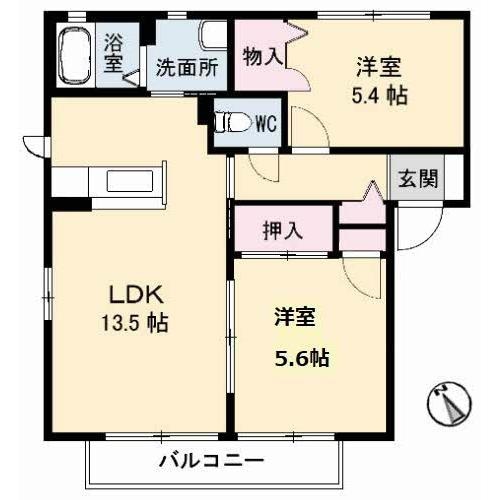 シャーメゾン際波　A棟の物件間取画像