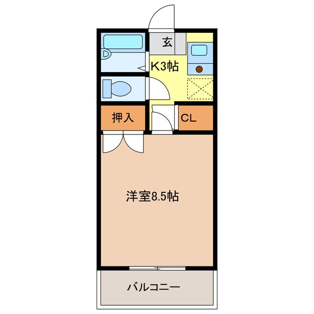 エクセレンス宇部の物件間取画像