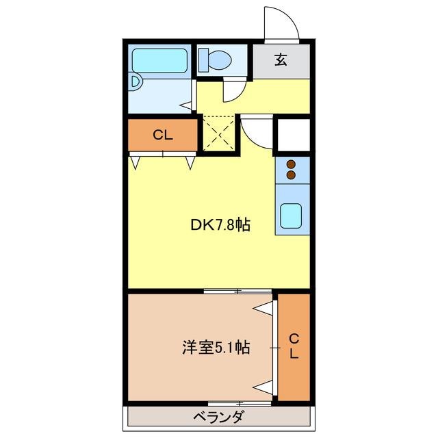 アビリティ常藤町の物件間取画像