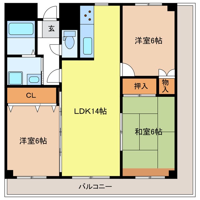 グレイスフォート岬の物件間取画像