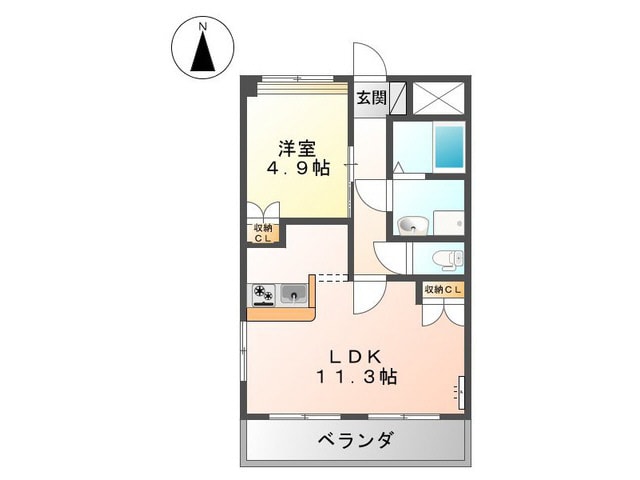 メルベールフクシアの物件間取画像