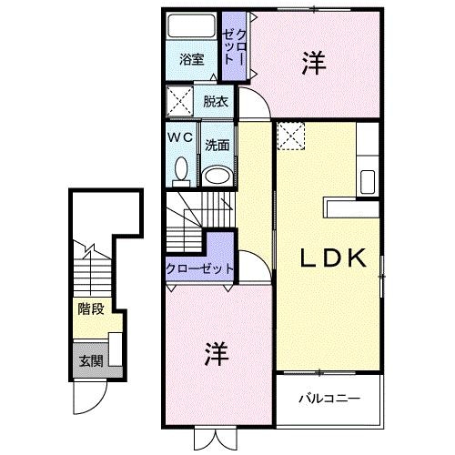 グリーンヒルズＡ・Ｂの物件間取画像