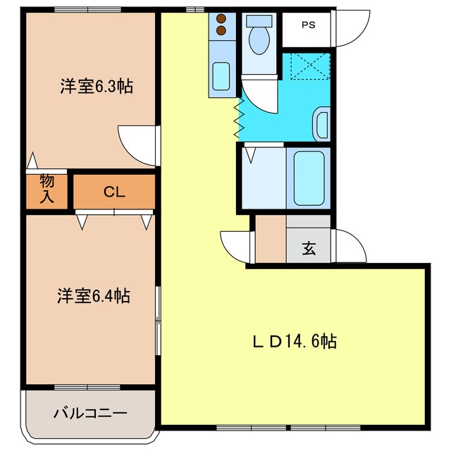 ピュアライフ岩鼻の物件間取画像