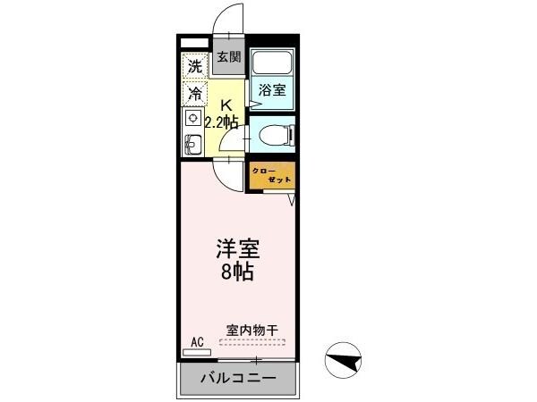 バウハウス弐番館の物件間取画像