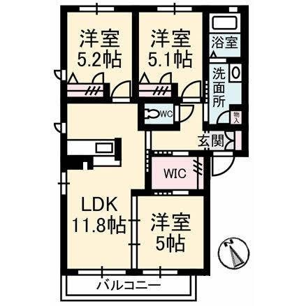 シャーメゾン東陽の物件間取画像