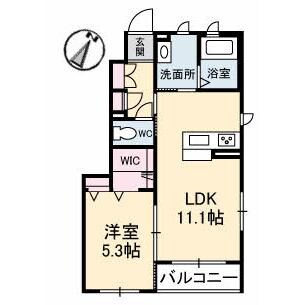 新地 徒歩8分 1階の物件間取画像