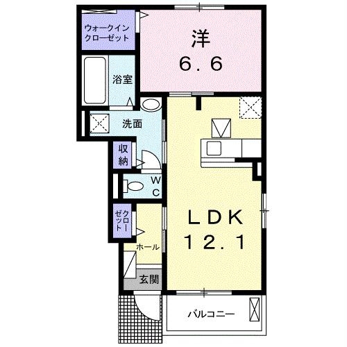 ミルアージュＨの物件間取画像