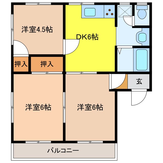 ロイヤルパレス串の物件間取画像