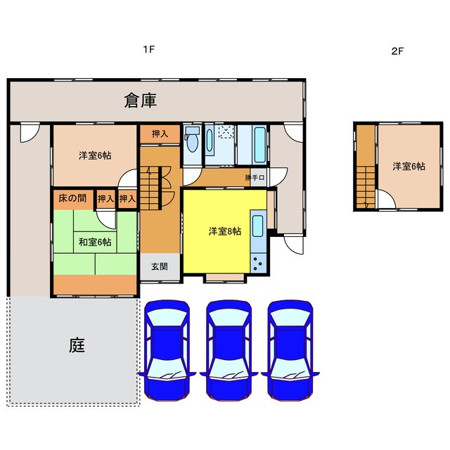 妻崎開作1039貸家の物件間取画像