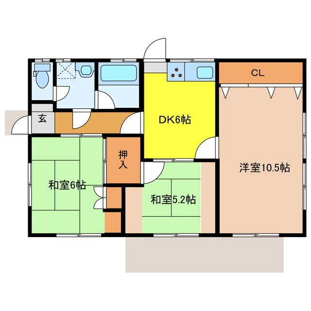 笹山町一丁目3490貸家の物件間取画像