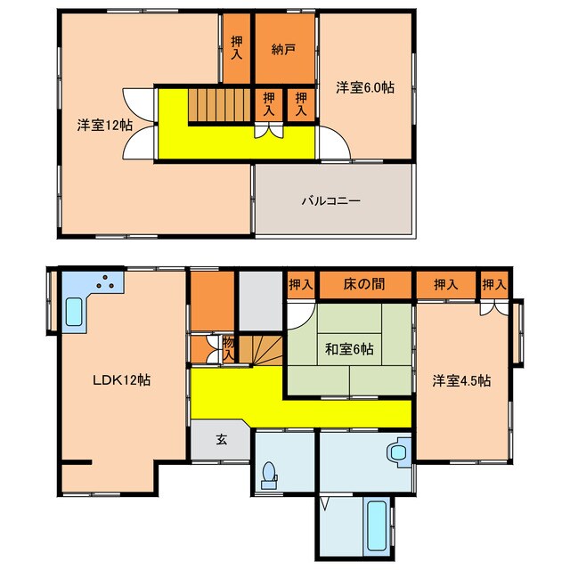 明神町貸家の物件間取画像