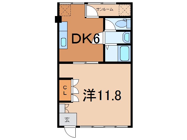 運転試験場入口 徒歩8分 1階の物件間取画像