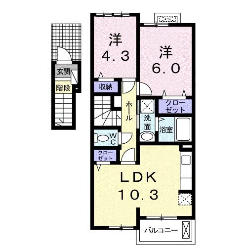 ララ フラッツの物件間取画像