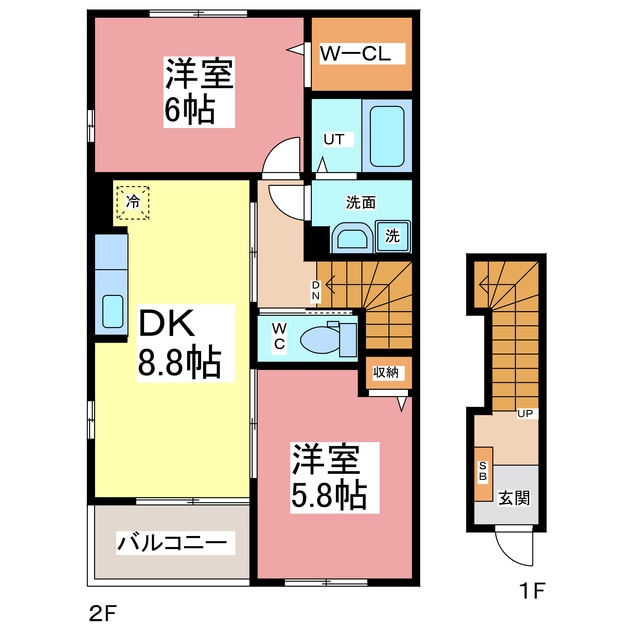 ドミール家久　Ｄの物件間取画像