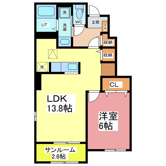 ペルフェット２１１　Ｂの物件間取画像