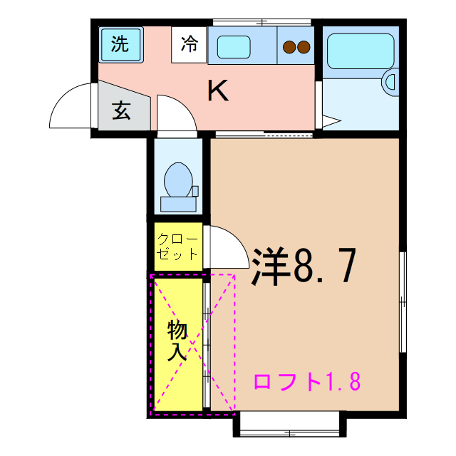 パレオⅠの物件間取画像