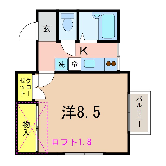 ラベンダーの物件間取画像