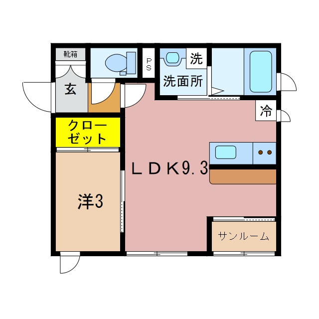 ミモザの物件間取画像