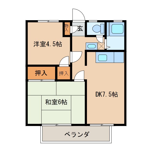 千代田ハイツの物件間取画像